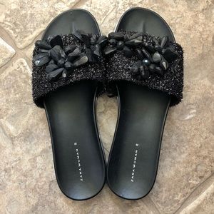 Zara Slippers with embellished